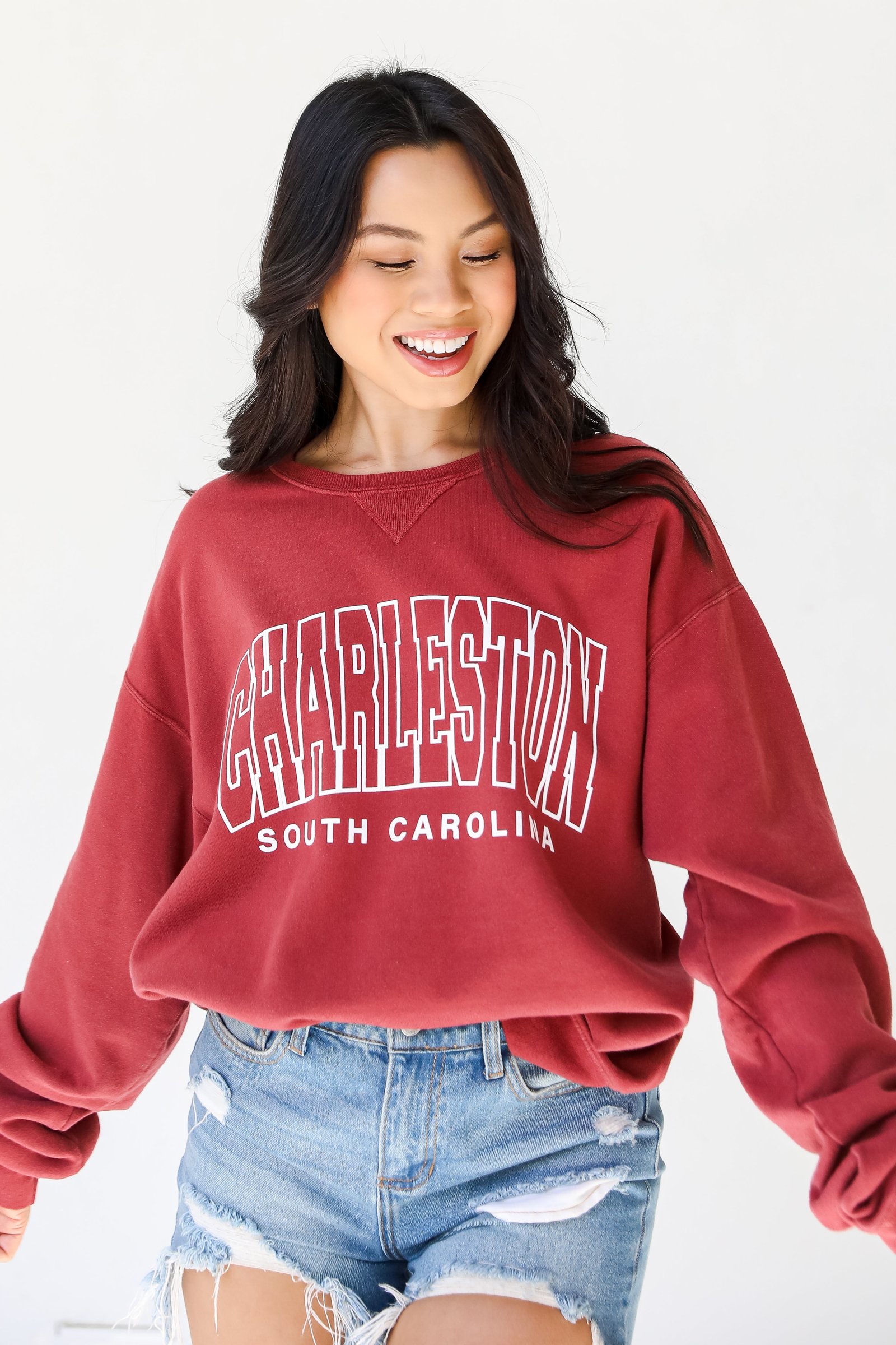 Maroon Charleston South Carolina Sweatshirt AL12