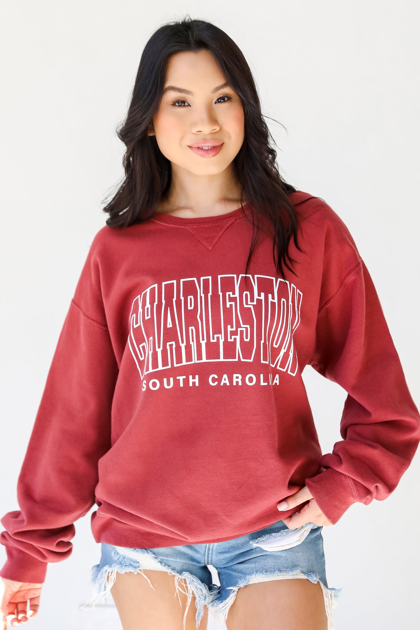 Maroon Charleston South Carolina Sweatshirt AL12