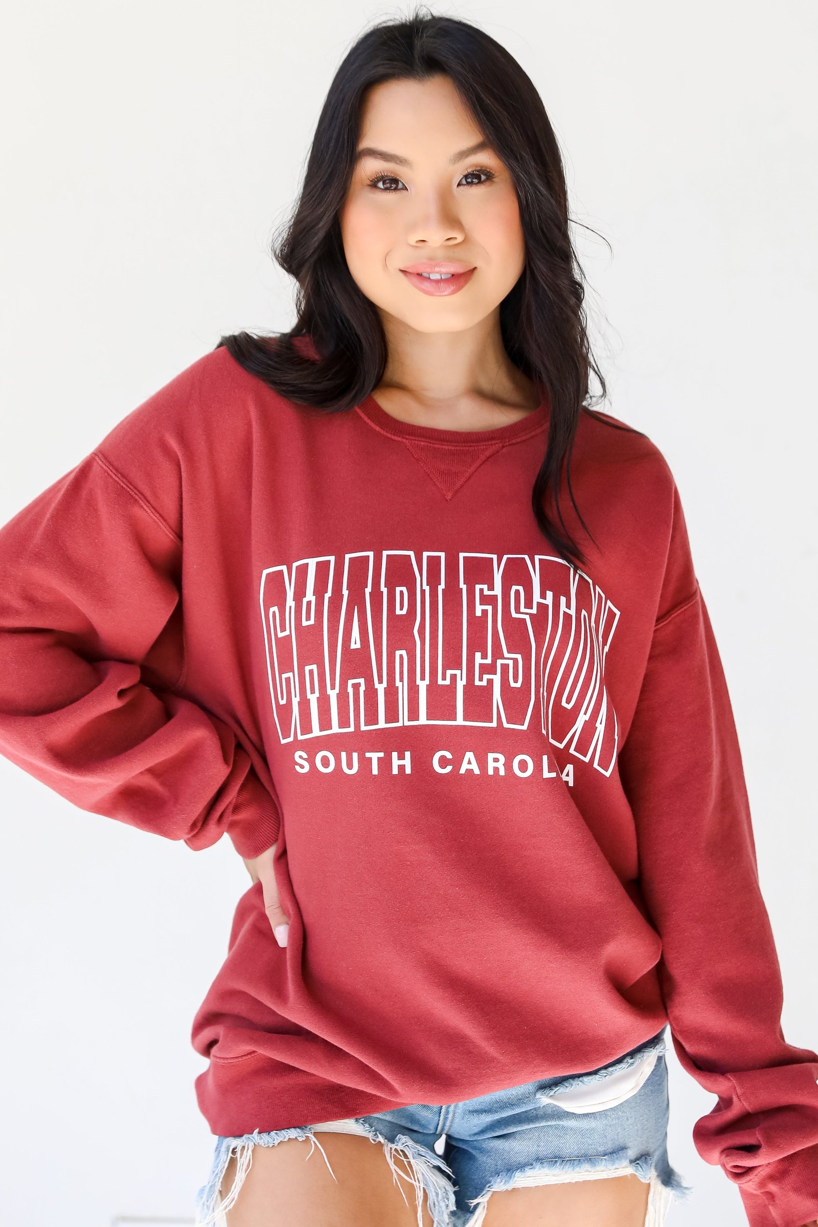 Maroon Charleston South Carolina Sweatshirt AL12