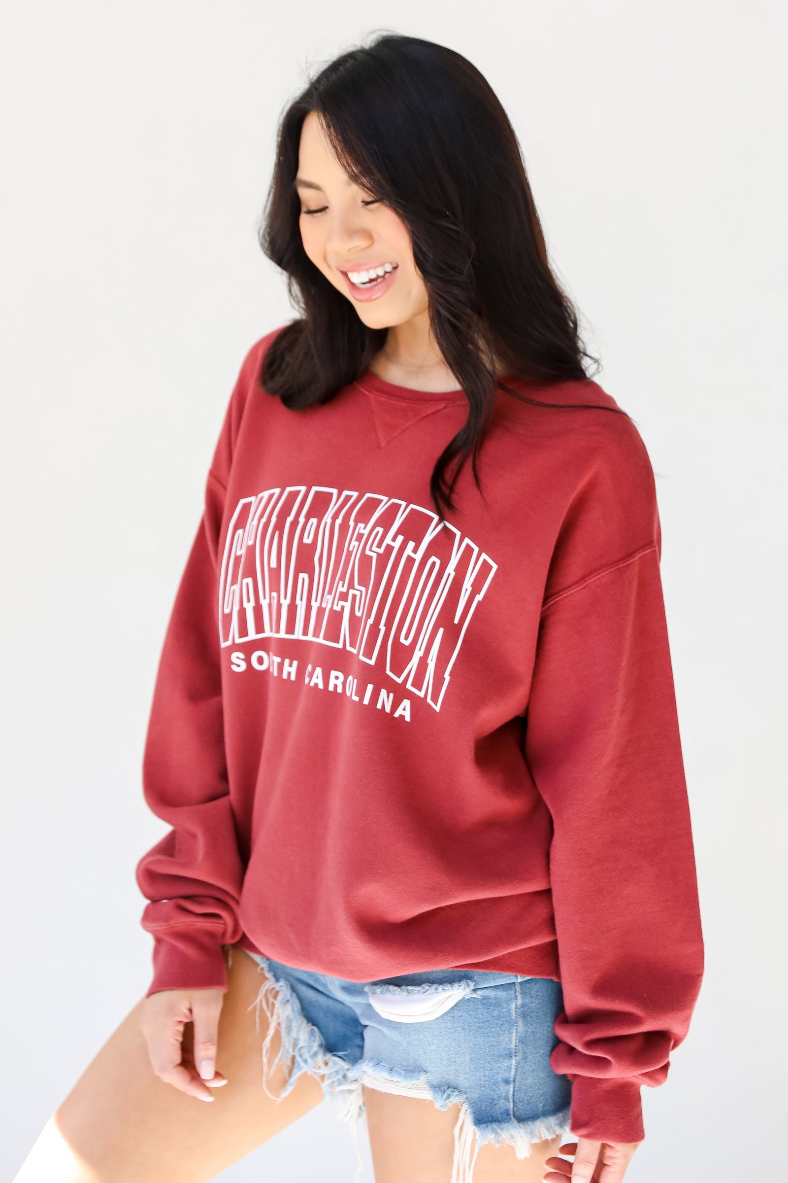 Maroon Charleston South Carolina Sweatshirt AL12